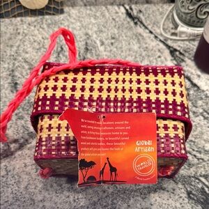 Mini Pink and Cream Textured Bag